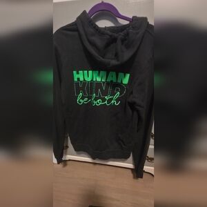 Black and Green Graphic Hoodie
